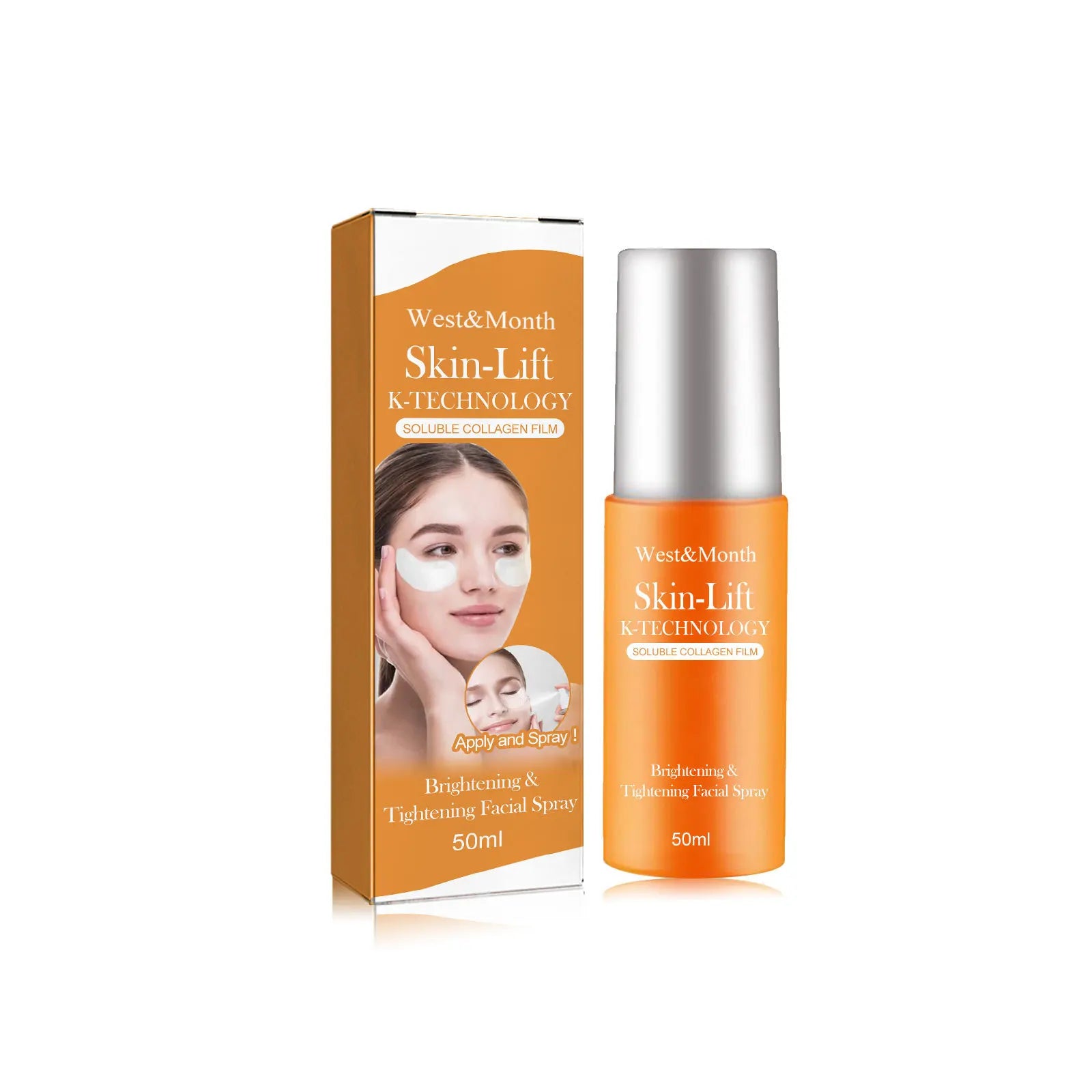 Highprime Water Soluble Collagen Film Black Technology Mist Kit Facial Skin Care Suit anti Wrinkle Firming Remove Eye Bags Mask