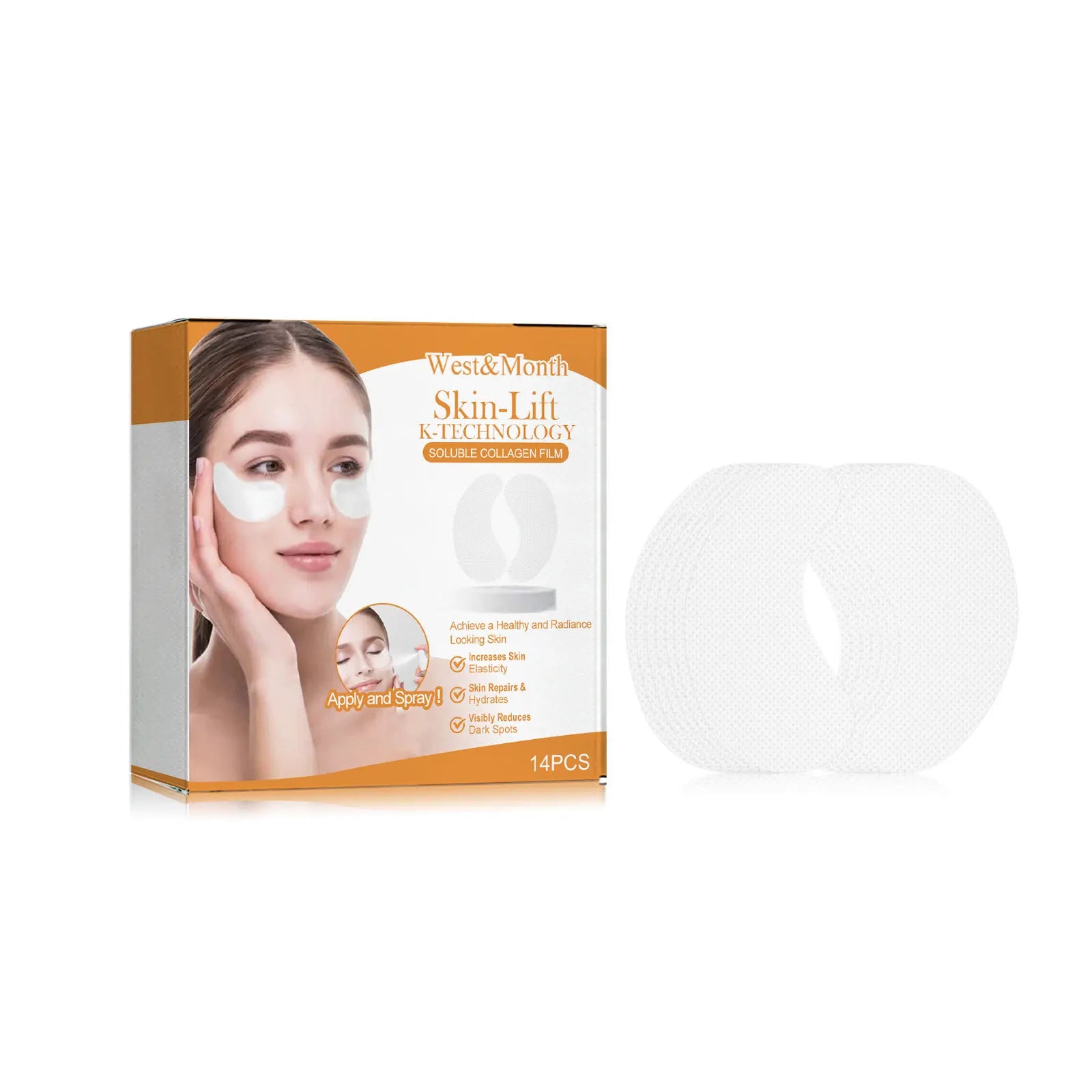 Highprime Water Soluble Collagen Film Black Technology Mist Kit Facial Skin Care Suit anti Wrinkle Firming Remove Eye Bags Mask